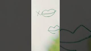 How to Draw Lip Wrong or Write😮😮#shorts #lips #lipstick