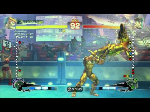 SSF4 AE: GamerBee (Adon) vs hanada99 (Dictator) - Ranked Match (720p HD)