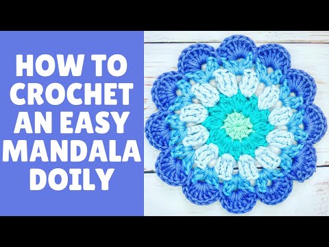 How to crochet a quick  SUMMER DOILY/MANDALA  by RadCrochet - STEP BY STEP fully explained tutorial