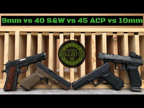 9mm vs 40 S&W vs 45 ACP vs 10mm vs Pine Boards