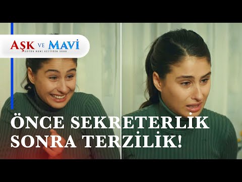 Pembe yeni işini duyunca önce sevindi sonra üzüldü 😂 - Aşk ve Mavi 45. Bölüm