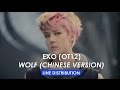 EXO OT12 Wolf Chinese Version Line Distribution Color Coded