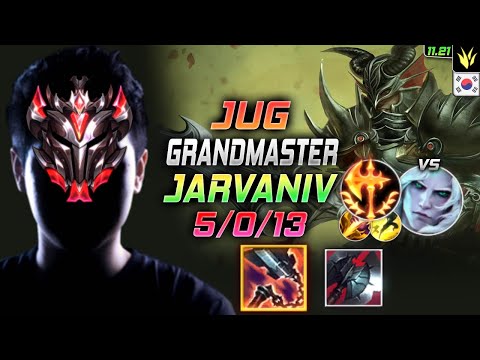 GrandMaster Jarvan IV Jungle vs Viego - 천상계 정글 자르반 템트리 룬 선혈 정복자 ジャーヴァンⅣ Джарван IV - KR 11.21