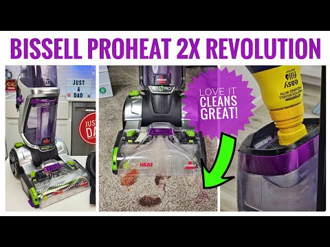 BISSELL ProHeat 2X Revolution Pet Pro Plus, 3588F, Upright Deep Cleaner, 30-minute Dry Time, Dual Dirt Lifter Powerbrush, Hose & Tool Attachment, Pet Upholstery and Tough Stain Tool Included video review thumbnail
