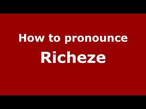How to pronounce Richeze (Spanish/Argentina) - PronounceNames.com