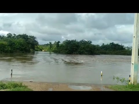 Grande Cheia no Rio Coreaú em Moraújo Ceará águas seguem Granja - Camocim - Mar 14/04/2024