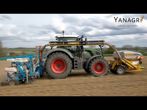 🇫🇷Semis de Maïs 2021| Fendt 822 Monosem 8 rangs!🌽