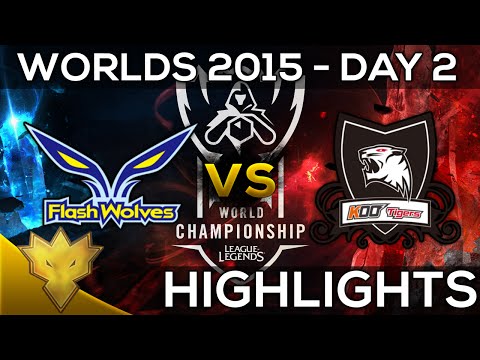 S5 Worlds 2015 - Flash Wolves vs KOO Tigers Game Highlights / Best Plays - Day 2