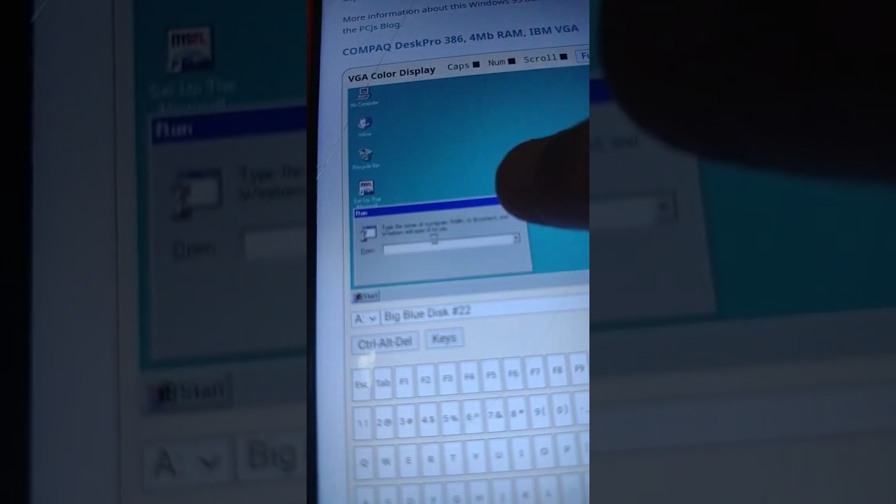 Windows 95 by PCjs Machines