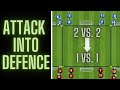 Attack Into Defense Transition | 2 vs 2 into 1 vs 1 | Football/Soccer