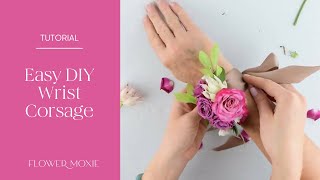 EASY DIY Wrist Corsage by Flower Moxie   ~SUPER FAST TUTORIAL~