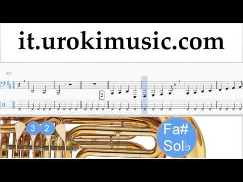 Lezioni di Tuba Luis Fonsi - Despacito Tutorial Spartito Parte#1 um-a276