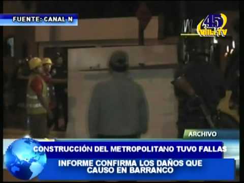 INFOSUR 30-06-2011  /  CONSTRUCCION DEL METROPOLITANO TUVO FALLAS