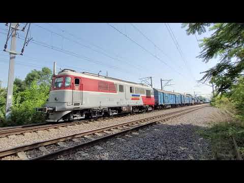 Tren de lucru cu DA 966 si macaraua EDK 2000 sosind de la Fetesti in depoul de langa Pajura