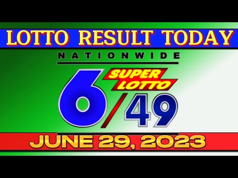 6/49 SUPER LOTTO 9PM RESULT TODAY JUNE 29, 2023 #649superlotto #lottoresult #lottoresulttoday
