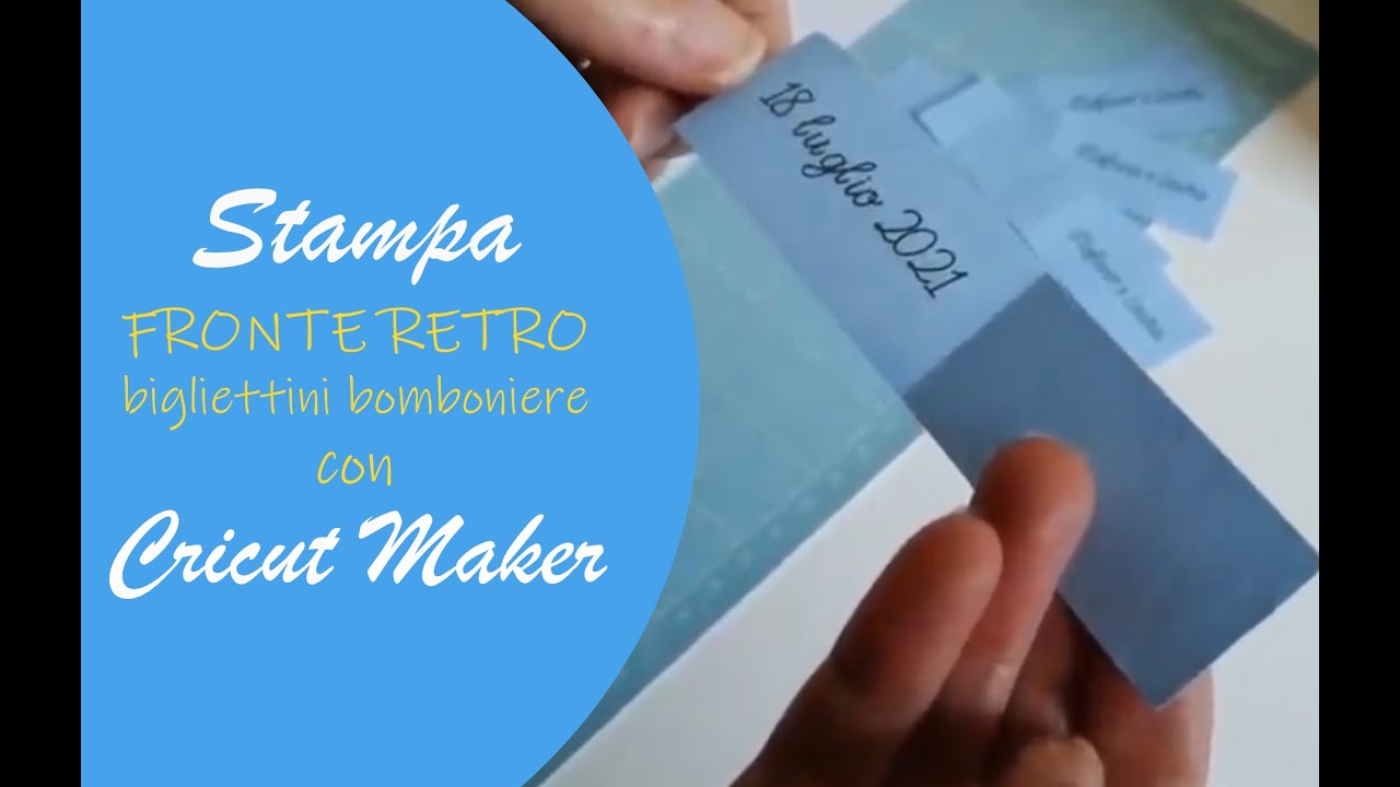 Cricut Maker: stampare fronte retro bigliettini per il matrimonio. Print double-sided wedding cards
