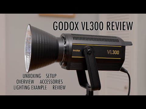 Godox VL300 LED Light Review:  Unboxing, Setup, Overview, Best Accessories and Lighting Example