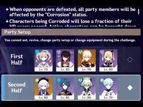 Genshin Impact - 2.1 Spiral Abyss 11 4* Weapons: Qiqi Freeze Team & Barbara Electro Team