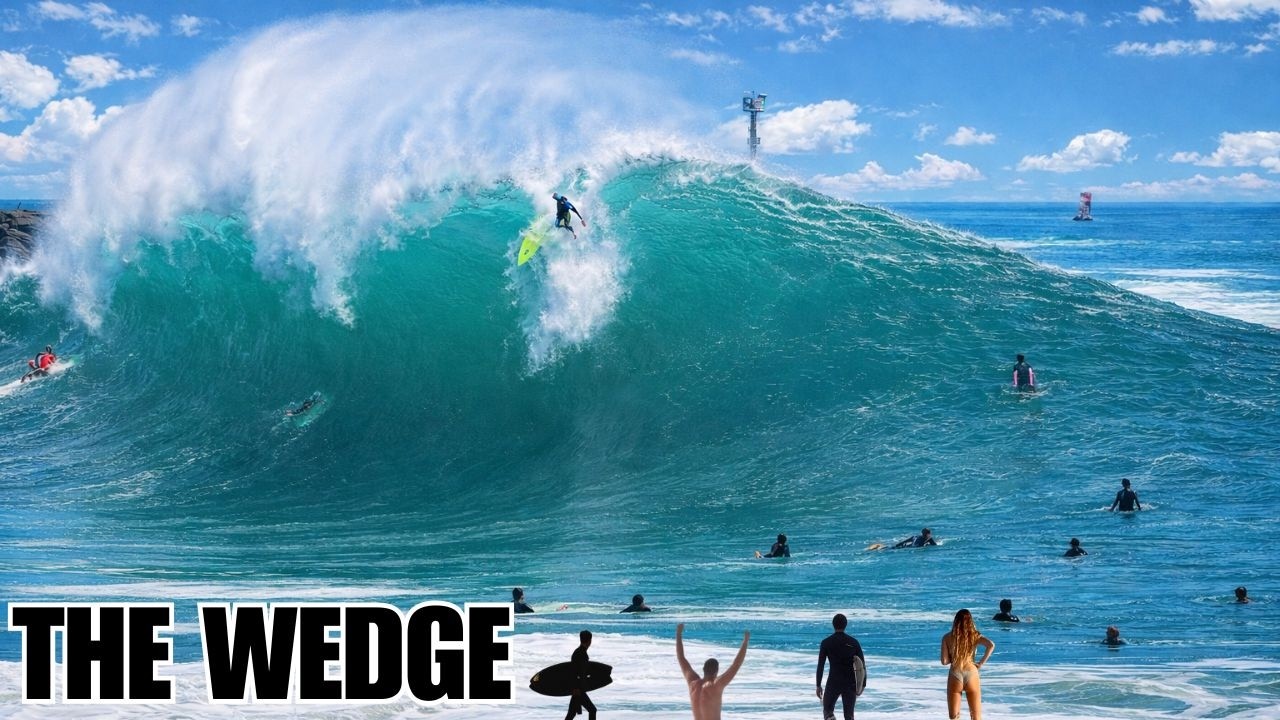 Live webcam view of The Wedge Heavy Shorebreak Surf
