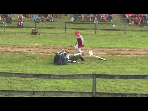 Knight Knocked Out Cold by Lance to the Face