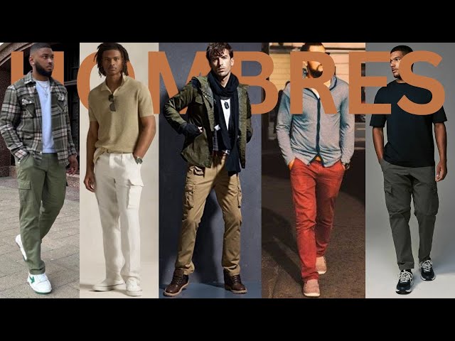 Vídeo relacionado con Gheri Pantalones cargo de algodón ligero con estampado de cachemira, para hombre