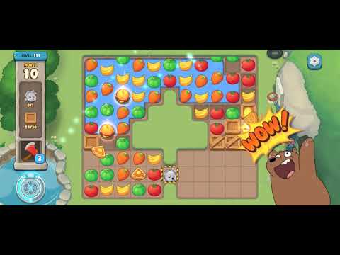 [Gameplay] We Bare Bears Match3 - Level 111 (No Boosters)