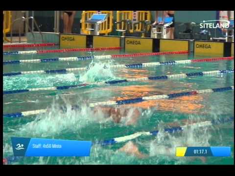 Serie 5 dei Staff. 4x50 Mista  Assoluti Maschi Master - Campionati Regionali Masters 2014 di Veneto