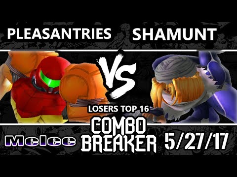 Combo Breaker 2017 Smash Melee - Pleasantries (Samus) vs TGL | Shamunt (Sheik) - SSBM Top 16
