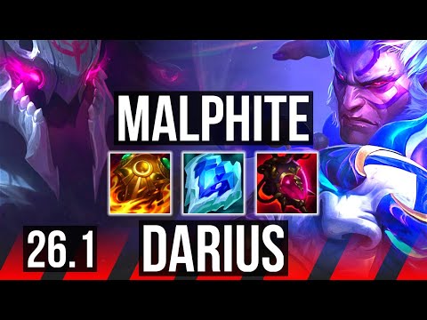 MALPHITE vs DARIUS (TOP) | Good KDA: 10/1/5 | EUW Diamond | 26.1