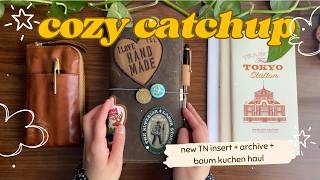 💕 Moving into a new traveler’s notebook insert + TN Archive, fountain pen chat & baum kuchen haul