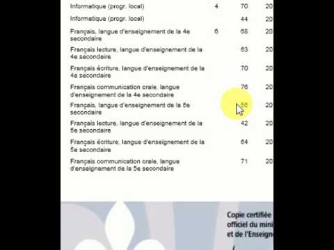 Explications du relevé des apprentissages de 5e secondaire