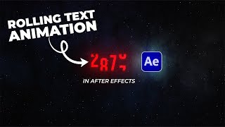 How To Edit Rolling Text Animation In After Effects In 5 Minutes