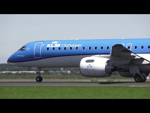 BRAND NEW Embraer E195-E2 KLM Cityhopper Take Off At Schiphol