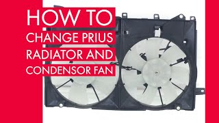 Toyota Prius Condenser and Radiator Fan Install, DIY Video. Fixing Warm Air Conditioning.