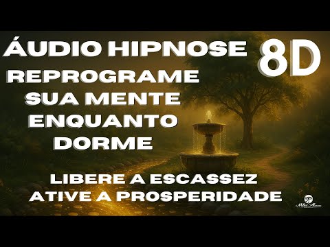 🔴Áudio Hipnose 8D🎧- REPROGRAME SUA MENTE ENQUANTO DORME — Da Escassez à Prosperidade - Milton A.