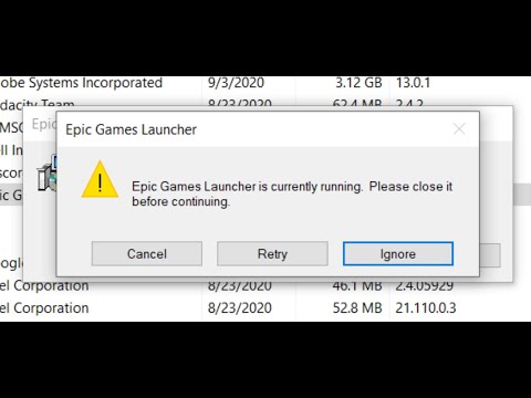 Fix Epic Games Launcher Uninstall Error Epic Games Launcher is Currently Running