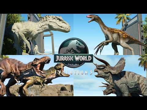 All 90 dinosaurs appearance scenes in JWE3! Jurassic World Evolution 3