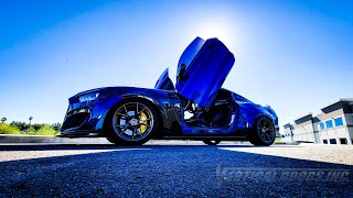 Ford Mustang from CA featuring Vertical Door conversion kit by Vertical Doors Inc. AKA Lambo Doors