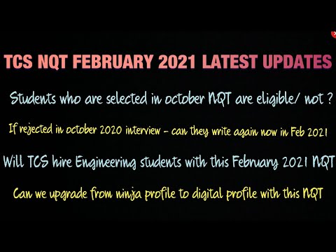 TCS NQT JANUARY 2021 IMPORTANT UPDATE MISSED IN OCT 2020 MUST WATCH 