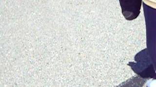 Abe with his laces tied