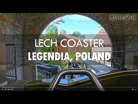 LECH COASTER ON-RIDE POV - Front & Back Row [4K] - Legendia, Poland