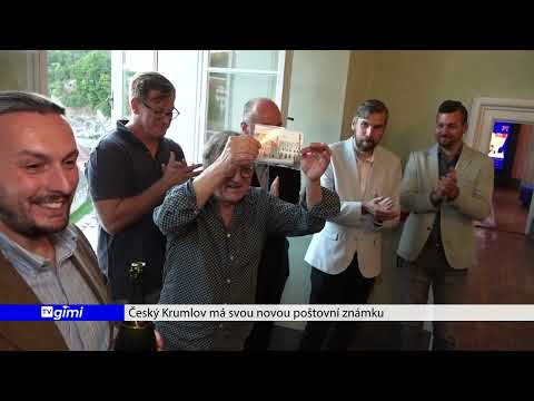 Český Krumlov má svou novou poštovní známku, náhled videosekvence