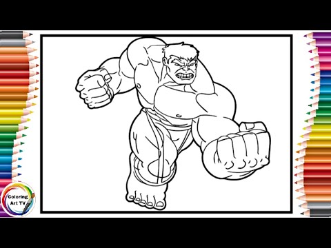 The Incredible Hulk Coloring Page_Hulk Hero coloring page_sHow to color hero
