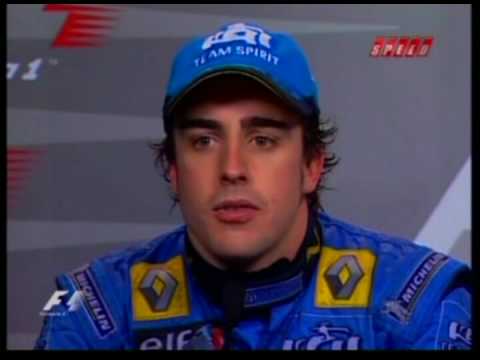 Brazilian GP 2006 - Alonso talks about Schumacher