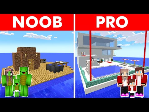 Mikey POOR vs JJ RICH Water House Survival Battle in Minecraft