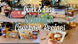 Dump & Go Crockpot Dinners + Dessert | What’s for Dinner | Easy Summer Recipes ☀️