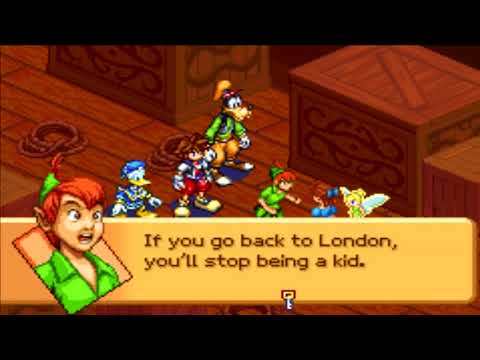 Kingdom Hearts Chain of Memories (GBA) Cutscene #67 Peter Pan refuses Wendy's Request