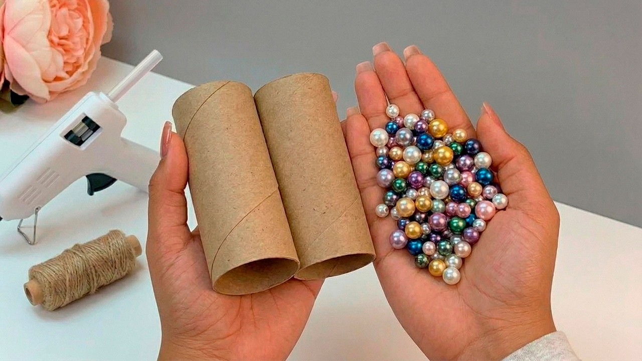 I SAW THIS AT A POPULAR STORE AND MADE IT MYSELF!😍 GENIUS IDEA USING CARDBOARD ROLLS! DIY