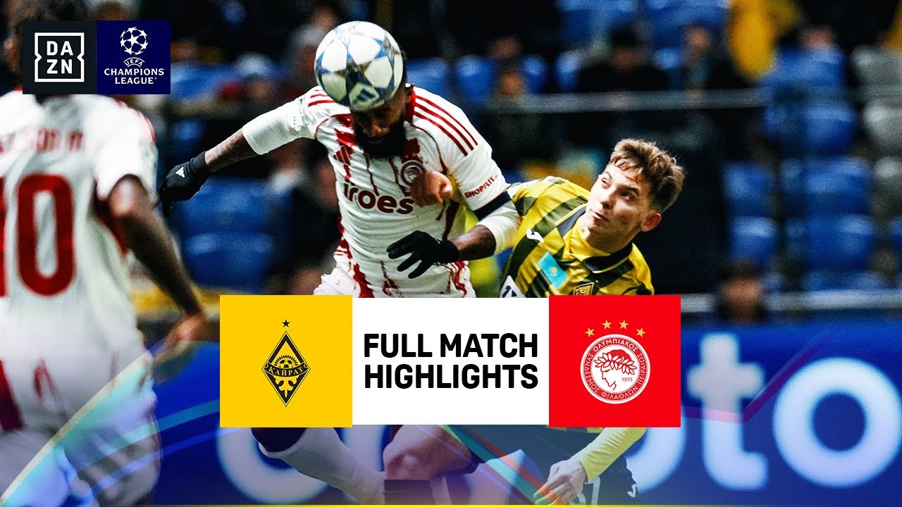 Kairat vs Olympiacos | UEFA Champions League Highlights | Matchday 6 | 2025-2026