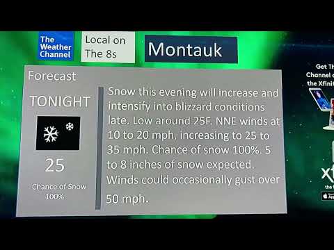 Intellistar.   Montauk, NY. Blizzard Warning.  (1/28/22)